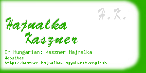 hajnalka kaszner business card